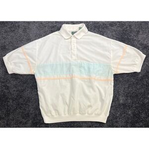 VTG Mikael York Collection Pastel Polo Shirt Mens Med Color Block Short Sleeve